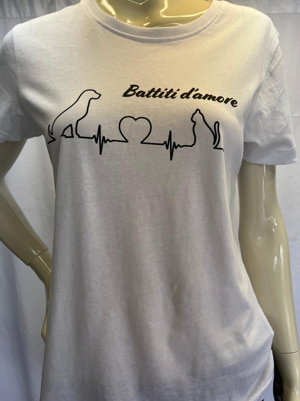 T-Shirt Donna 100% Cotone – Amore a Quattro Zampe 🐾